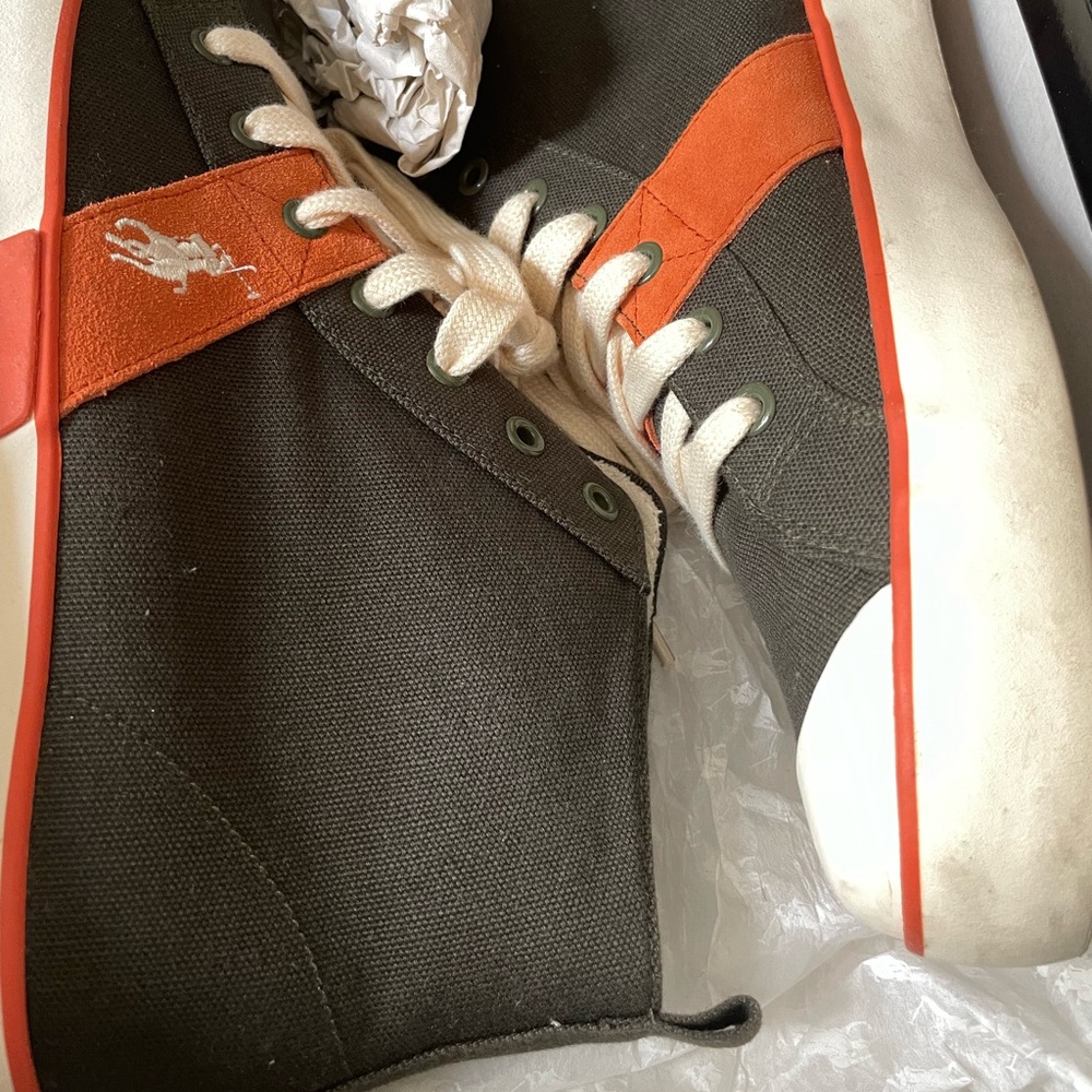 Polo Ralph Lauren Conrad High Top Canvas Sneakers Shoe Size 9.5D